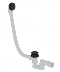 Kielle - Vanová odtoková a přepadová souprava Click-Clack, délka 1000 mm, matná černá (116010114)