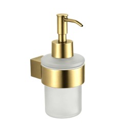 Kielle - Vega Dávkovač mýdla s držákem, matné sklo/brushed gold (40118036)