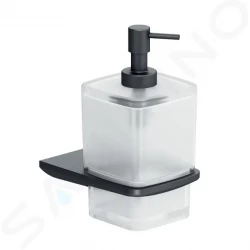 Kielle - Vega Dávkovač mýdla s držákem, matné sklo/matná černá (40118004)