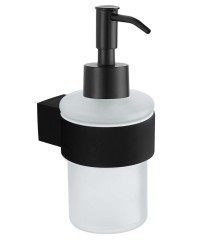 Kielle - Vega Dávkovač mýdla s držákem, matné sklo/matná černá (40118034)