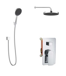 Kielle - Vega Sprchový set s baterií pod omítku, pro 2 spotřebiče, s příslušenstvím EcoSpare a tělesem, chrom (20618SP110)