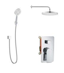 Kielle - Vega Sprchový set s baterií pod omítku, pro 2 spotřebiče, s příslušenstvím EcoSpare a tělesem, chrom (20618SP90)