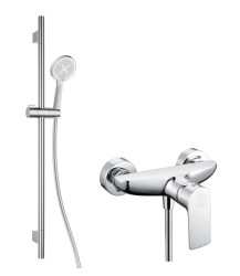 Kielle - Vega Sprchový set s baterií, tyčí, hadicí a sprchovou hlavicí EcoSpare, chrom (20618SN20)