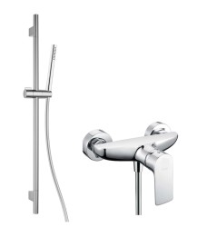 Kielle - Vega Sprchový set s baterií, tyčí, hadicí a sprchovou hlavicí EcoSpare, chrom (20618SN30)