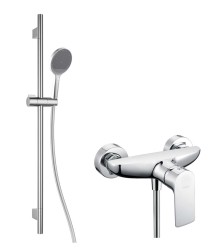 Kielle - Vega Sprchový set s baterií, tyčí, hadicí a sprchovou hlavicí EcoSpare, chrom (20618SN40)