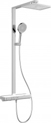 Kielle - Vega Sprchový set s termostatem, 36 x 24 cm, 3 proudy, chrom/bílá (20618010)