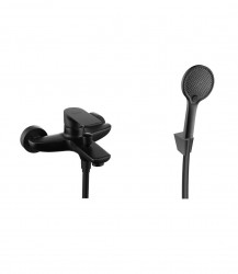 Kielle - Vega Vanová baterie s příslušenstvím EcoSpare, matná černá (10318SN54)