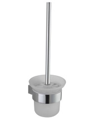 Kielle - Vega WC štětka nástěnná s držákem, matné sklo/chrom (40518020)
