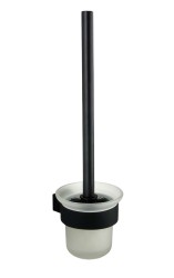 Kielle - Vega WC štětka nástěnná s držákem, matné sklo/matná černá (40518024)