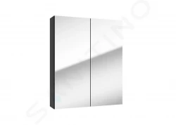 Kielle - Vega Zrcadlová skříňka, 60x73x15 cm, matná černá (50118604)