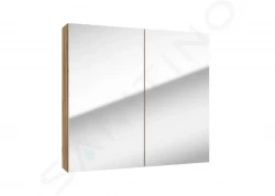 Kielle - Vega Zrcadlová skříňka, 80x73x15 cm, zlatý dub (50118801)