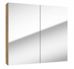 Kielle - Vega Zrcadlová skříňka, 80x73x15 cm, zlatý dub (50118801)