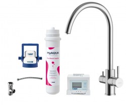 Kielle - Wimeo Dřezová baterie včetně filtrace, broušená nerez (10525SFI125)