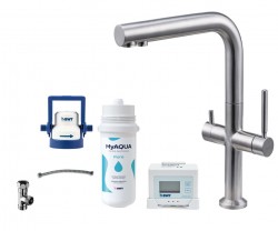 Kielle - Wimeo Dřezová baterie včetně filtrace, broušená nerez (10525SFI165)