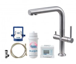 Kielle - Wimeo Dřezová baterie včetně filtrace, broušená nerez (10525SFI75)