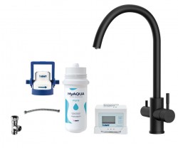 Kielle - Wimeo Dřezová baterie včetně filtrace, matná černá (10525SFI104)