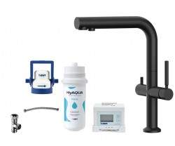 Kielle - Wimeo Dřezová baterie včetně filtrace, matná černá (10525SFI164)