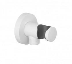 KLUDI - A-Qa Nástěnné kolínko s držákem, matná bílá (6054753-00)