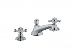 KLUDI - Adlon Umyvadlová baterie, 3-otvorová instalace, s výpustí, chrom (510460520)