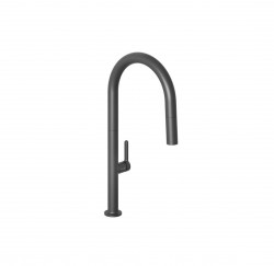 KLUDI - Aurea Dřezová baterie s výsuvnou sprškou, matná černá (558526675)