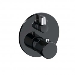 KLUDI - Balance Termostatická baterie pod omítku, pro 2 spotřebiče, matná černá/chrom (528108775)