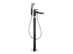 KLUDI - Balance Vanová baterie na podlahu, černá mat/chrom (525908775)