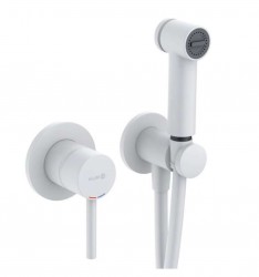 KLUDI - Bozz Set pákové baterie pod omítku s bidetovou sprškou, s tělesem, matná bílá (389985376)