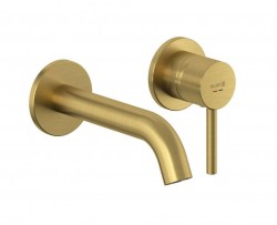 KLUDI - Bozz Umyvadlová baterie pod omítku, 2-otvorová instalace, kartáčované zlato (38244N076)