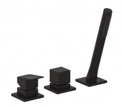 KLUDI - Decus Baterie na okraj vany, 3-otvorová instalace, matná černá (544473975)