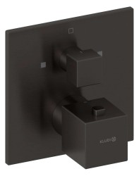 KLUDI - Decus Termostatická baterie pod omítku, pro 2 spotřebiče, broušený Gunmetal (54810N275)