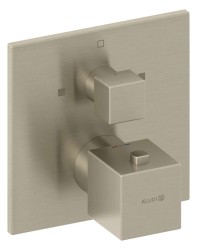 KLUDI - Decus Termostatická baterie pod omítku, pro 2 spotřebiče, kartáčovaný nikl (54810N575)