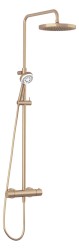 KLUDI - Logo Sprchový set s termostatem, průměr 25 cm, 3 proudy, kartáčovaný bronz (68082N1-00)