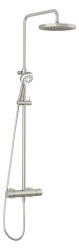 KLUDI - Logo Sprchový set s termostatem, průměr 25 cm, 3 proudy, kartáčovaný nikl (68082N5-00)
