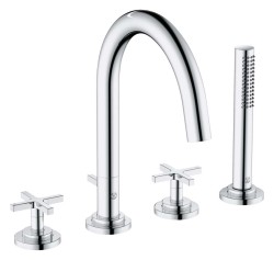 KLUDI - Nova Fonte Baterie na okraj vany, 4-otvorová instalace, chrom (204250520)