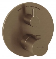 KLUDI - Nova Fonte Termostatická baterie pod omítku, pro 2 spotřebiče, kartáčovaný bronz (20810N115)