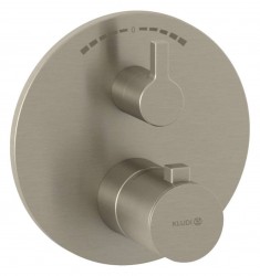 KLUDI - Nova Fonte Termostatická baterie pod omítku, pro 2 spotřebiče, kartáčovaný nikl (20810N515)