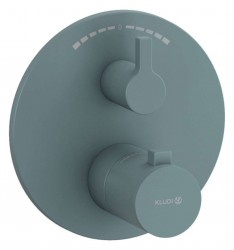 KLUDI - Nova Fonte Termostatická baterie pod omítku, pro 2 spotřebiče, matná petrolejová (20810O315)