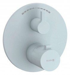 KLUDI - Nova Fonte Termostatická baterie pod omítku, pro 2 spotřebiče, matná světle modrá (20810O415)