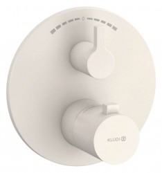 KLUDI - Nova Fonte Termostatická baterie pod omítku, pro 2 spotřebiče, matná světle šedá (20810O215)