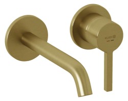 KLUDI - Nova Fonte Umyvadlová baterie pod omítku, 2-otvorová instalace, kartáčované zlato (20244N015)