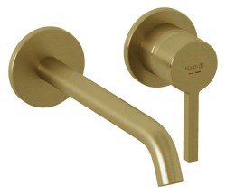 KLUDI - Nova Fonte Umyvadlová baterie pod omítku, 2-otvorová instalace, kartáčované zlato (20245N015)