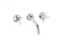KLUDI - Nova Fonte Umyvadlová baterie pod omítku, 3-otvorová instalace, chrom (201440539)
