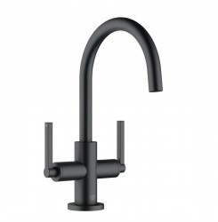 KLUDI - Nova Fonte Umyvadlová baterie s výpustí Push-Open a otočným výtokem, matná černá (201183915)