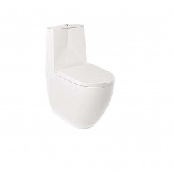 KLUDI - Resa D WC kombi mísa, spodní odpad, Rimless, SpiralFlush, lesklá bílá (24WCB0643)