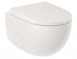 KLUDI - Resa D Závěsné WC, Rimless, Spiralflush, lesklá bílá (24WCW0243)