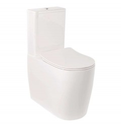 KLUDI - Resa R WC kombi mísa, spodní odpad, Rimless, SpiralFlush, lesklá bílá (23WCB0643)