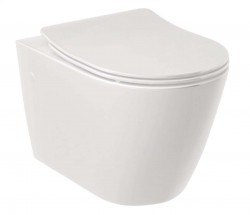 KLUDI - Resa R Závěsné WC, Rimless, Spiralflush, lesklá bílá (23WCW0243)