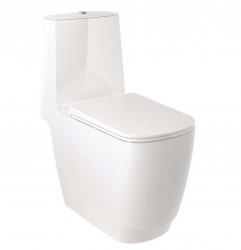 KLUDI - Resa S WC kombi mísa, spodní odpad, Rimless, Spiralflush, lesklá bílá (27WCB0243)