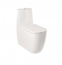 KLUDI - Resa S WC kombi mísa, vario odpad, Rimless, Spiralflush, lesklá bílá (27WCB0143)