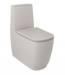 KLUDI - Resa S WC kombi mísa, vario odpad, Rimless, Spiralflush, matná písečně šedá (27WCB01O2)